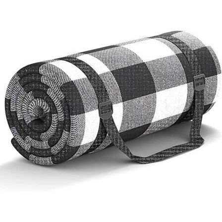 Picnic Tæppe 200 * 300, Sandtæt Strandmåtte Foldsom Ryglæn