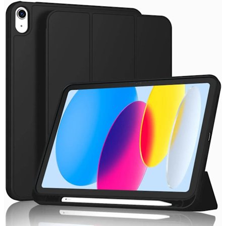 Funda Fodral for iPad 10. Gen iPad Pro11 Air11 2024 iPad Air5 10.2 10.5 Air1 2 5. 6. 9.7 Magnetisk Tablet Fodral med Pennholder Svart