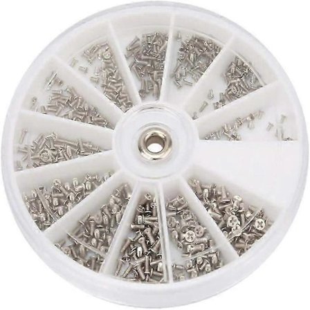 600 stk Mini Kryss Flat Hode Skruer M1/M1.2/M1.4/M1.6 Rustfritt Stål Forsenket Hode Skruer for Briller Klokker Telefon