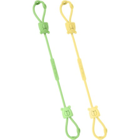 Silikonstrekk Sikkerhetsstropp, 2 stk Justerbar Baby Leke Stropp for