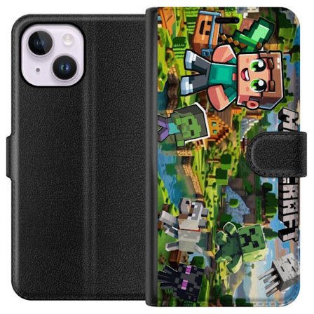 Kompatibel Tegnebogsetui til Apple iPhone 14 Plus Lady Gaga The Fame sort-hvidt portræt med store solbriller i minimalistisk pop-æstetik