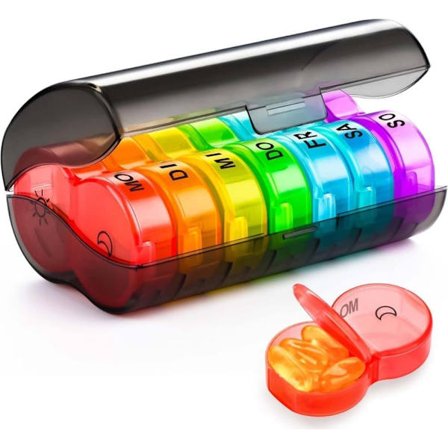 Rund Dosett / Medicindosett, rund 7-dages medicinopbevaring