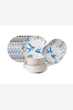 Hermia - Middagssett (24 deler) Seren - Flerfarget - Servise sett - Fra Homeroom