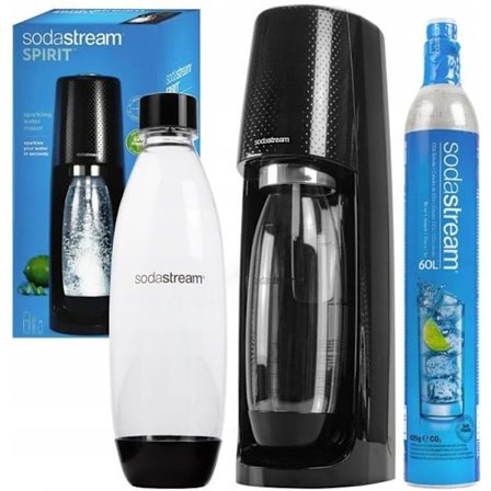 SodaStream Spirit Easy Saturator Svart, 1 flaska