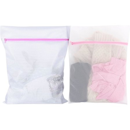 2 stk. vaskenet til vaskemaskine, rejsestøvpose sæt til tørretumbler, holdbare vaskenet til fintvask, BH'er, undertøj, bærbar M 40cmx50cm