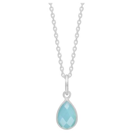 Frk. Lisberg Sophie necklace aqua silver Blå, Dame Halskæder