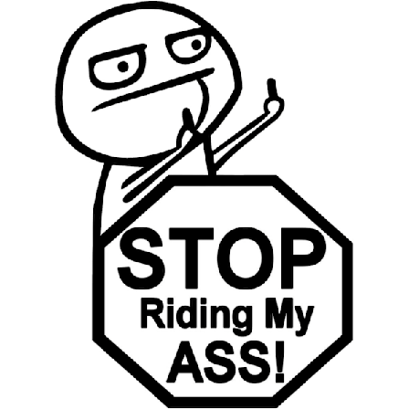 Midterste finger tegneserie sjov, stop med at køre, vinyl klistermærke, klistermærke til biler, vinduer, bærbare computere og mere (sort)