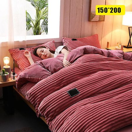 3/4 Delar Ab-Sida Förtjockad Sammet Vinter Sängkläder Set Full Queen King Size Påslakan Hushåll