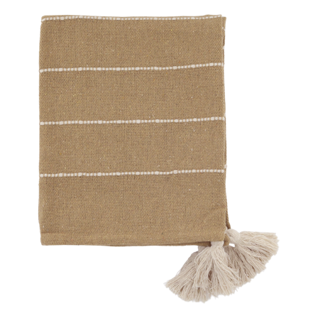 Chic Antique Aix Bomullspledd Resirkulert Honning 130x150