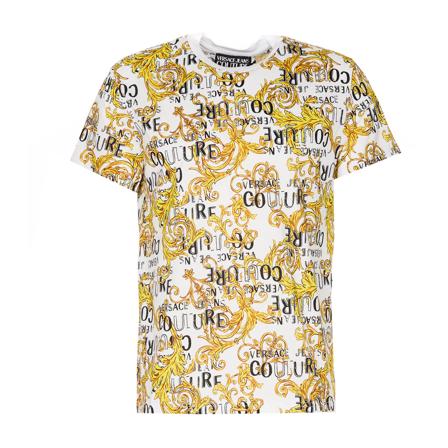 Versace Jeans Couture, T-Shirts Biały, Mężczyzna, Rozmiar: 2XL