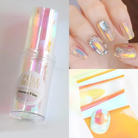 Aurora Nail Foil Stickers Broken Glass Paper 2-pack K01 Flerfärg