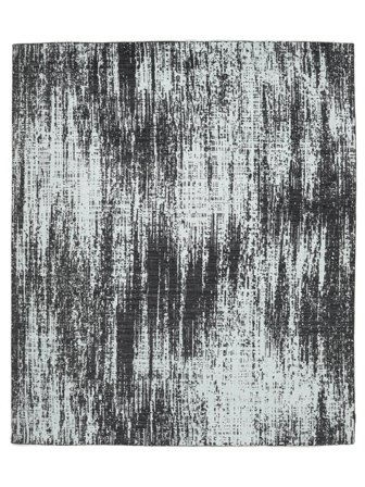 Handloom Wool/Bambusilk Loom - Indo 257X300 Tapis De Laine Noir/Gris Foncé Grand