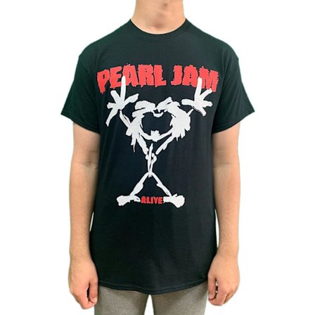 Pearl Jam Stickman T-shirt herr Svart, vanlig