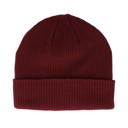 Beechfield - Röd cuff Beanie - Burgundy Organic Cotton Cuff @ Hatstore