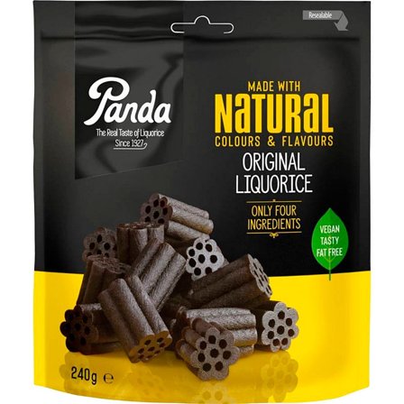 Panda Original Lakrids 240 g, Helse & Madvarer, Snacks, Lakrids & Vingummi