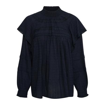 Soaked in Luxury Soaked In Luxury Slapple Bluse Ls Bluser 30406318 Night Sky Blå, Dame, Størrelse: XL