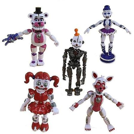 5 stk/sett Anime Figur Søt Five Night At Freddy Fnaf Jenter Bonnie Bear Foxy Pvc Modell Action Figur Freddy Leker Barn Gaver Høy Kvalitet