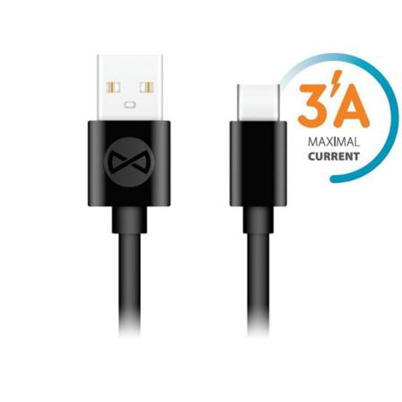Forever Usb-c Kabel 3a 1m Super Quick Charge Svart