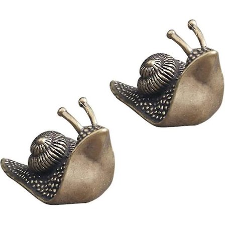Dekorative Messing Snegle Multifunktionelle Snegle Ornamenter Søde Te-Dyr Te Tilbehør (2 stk.)