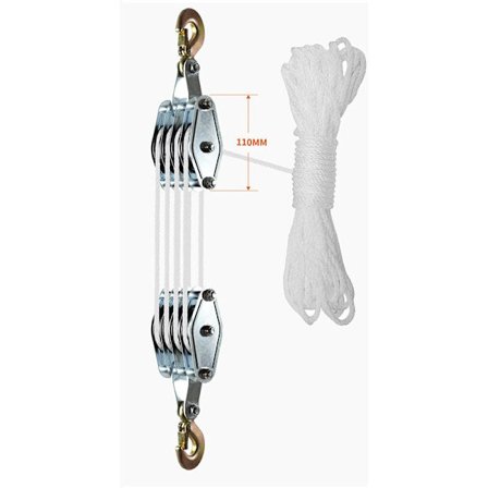 Manuell talje - Maks. last 180 kg - med 15 m universal Bowden-kabel - Maks. løftehøyde 3 m - Vinsj med ledehjul