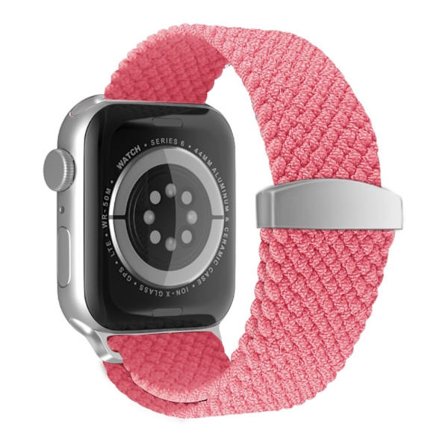 Apple Watch (45 mm) klockarmband i elastisk nylon - Rosa