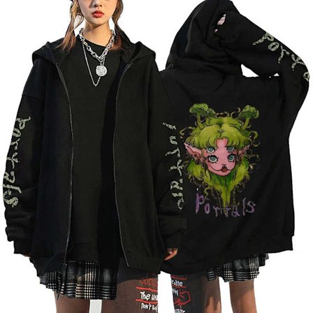 Melanie Martinez Portals Hoodies Tecknad Dragkedja Sweatshirts Hip Hop Streetwear Kappor Män Kvinna Oversized Jackor Y2K Kläder