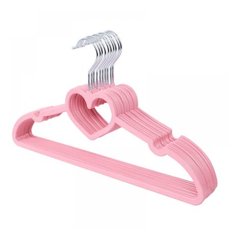 Galgar 20-pack, 360° Svängbara Roséguldkrokar, Halkfria Filtgalgar, Utrymmesbesparande Klädhängare, Hållbara & Söta Flockade Hjärtgalgar för Vuxna