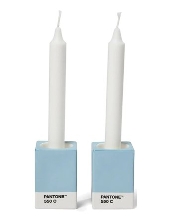 PANTONE Pantone Candlestick Set Of 2 - Blue - ONE SIZE