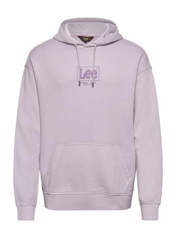 Logo Loose Hoodie Hoodie Trøje Lilla Lee Jeans