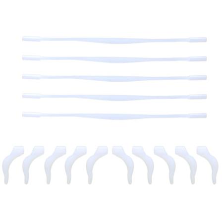 5 sett med anti-skli elastisk silikon barnesolbriller beholder øyebrille pannebånd solbrilleholder stropp snor og anti-skli tempel tips øre krok