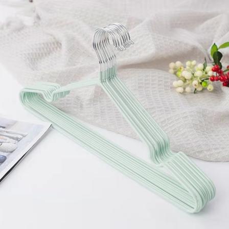 Tøj Bøjle Slim Frakke Skridsikre Bøjler Heavy Duty med Plastik Belægning til Skjorte Skab SoveværelseGrøn