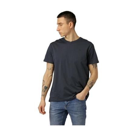 Clean Cut, T-Shirt Miami Stretch V-Neck S/S Blauw, Heren, Maat:M,Cotton