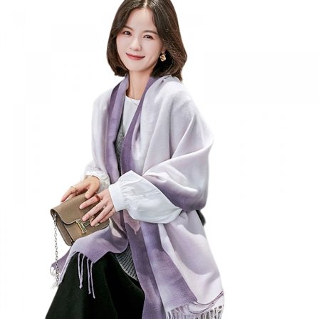 Pashmina-huivi Naiset Shaalit Kääreet Iltapuku Pehmeä Suuri Huivi Hääsuosioille (Violetti)