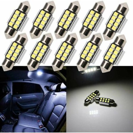 31MM C5W LED Pære LED Shuttle Pære med 2835 8SMD 6500k til Bil Loftlys DC12V 10 stk