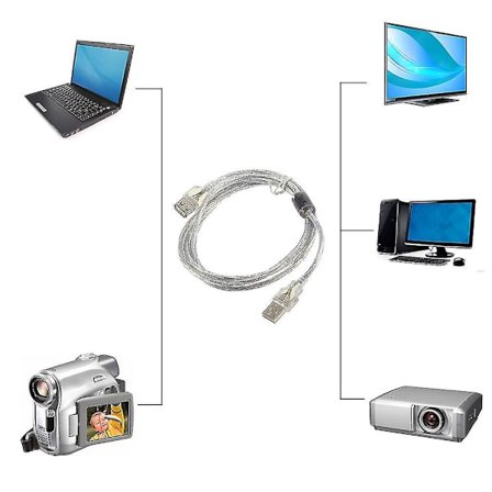 1,2 m USB 2.0 M/F Forlængerkabel Adapter