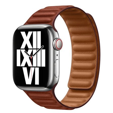 Lærreim for Apple Watch Band 45mm 41mm 44mm 40mm Original Magnetic Loop Link Armbånd iWatch Ultar2 49mm 9 8 7 6 SE 3 42mm