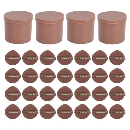 28 stk. myke trekantede sminkepudderputer for våt og tørr sminke