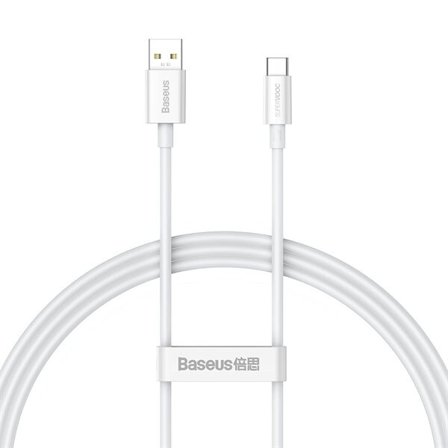 Baseus Superior Series SUPERVOOC USB-A til USB-C 65W 1 m kabel hvit