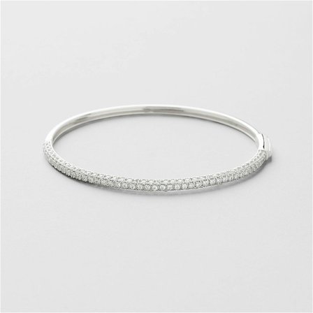 Sessan Bangle Armband - Sterling Silver - Safira