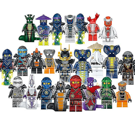 24 Blok Ninja Minifigurer Julegaver