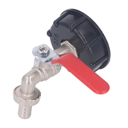 IBC Tankadapter 1/2 tum Läcksäker Mässingsventil Grovgänga för 1000-1250 liters Vattentank Trädgårdsslang Kopplingsbeslag [DB]