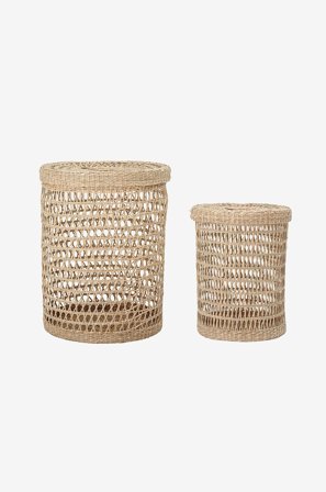 Bloomingville - Kurv med låg, sæt med 2 - Natur - Småopbevaring - Fra Homeroom