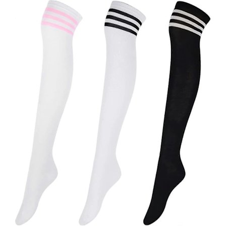 Lårhøye Strømper for Kvinner, Lange Kne-Høye Strømper, Søte Damer Over Kneet Strømper