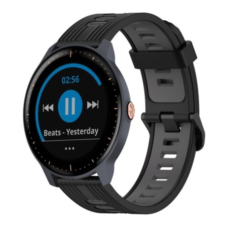För Garmin Vivoactive 3 Music 20 mm vertikalt mönster tvåfärgat watch