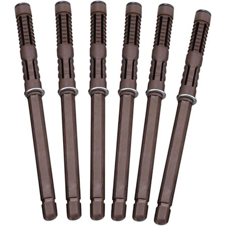 [6 stykker] Ø12x120 mm Skjult Flytende Hyllebrakett Veggmontert Hyllebraketter - Heavy Duty Usynlig Brakett Hidd