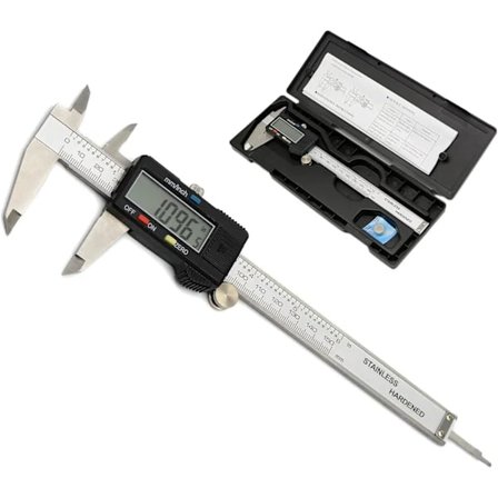 Digitalt skydelære i rustfrit stål, måleværktøj, skydelære med stor LCD-skærm