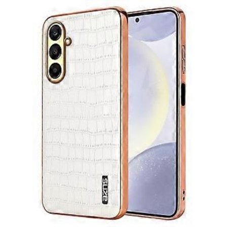 AZNS Deksel til Samsung Galaxy A26 5G Elektroplettert Krokodille Tekstur PU+TPU Telefondeksel - Hvit (Hvit)
