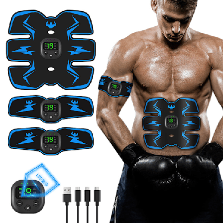 Fitnessapparat EMS magefitnessenhet magemuskelplaster lat muskeltrener sportsmassasje belte