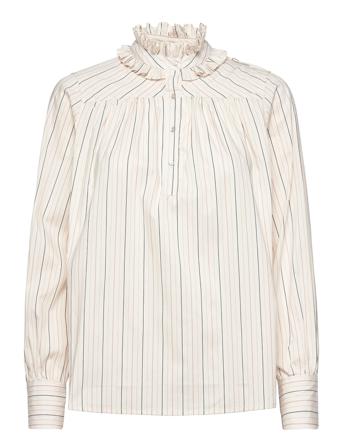 Hattie Slim Stripe Blouse Bluse Langærmet Multi/mønstret MOS MOSH