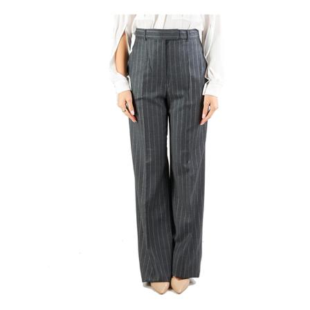 Max Mara, Wide Trousers Grijs, Dames, Maat:S